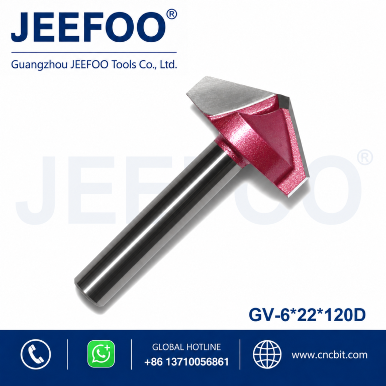 لقمة نقش بأخدود على شكل V مقاس 6x22x120D – دليل CNC