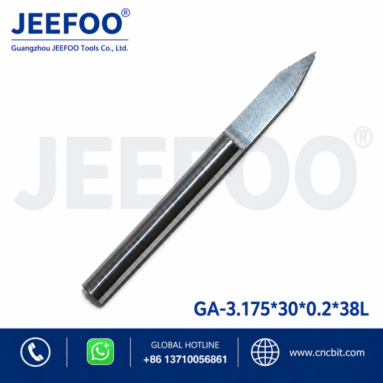 3.175*30degree*0.2*38L Flat V Shape CNC Milling Tools, Carbide Carving Cutter, PCB Engraving Bit on Wood Machine product image