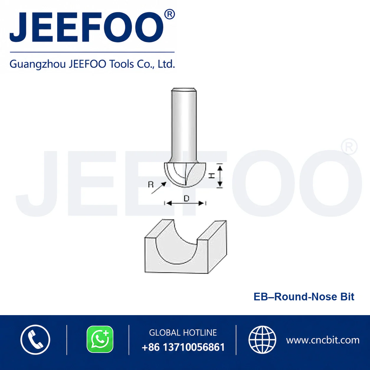 EB Round Bottom Profile Cutter schematic product image
