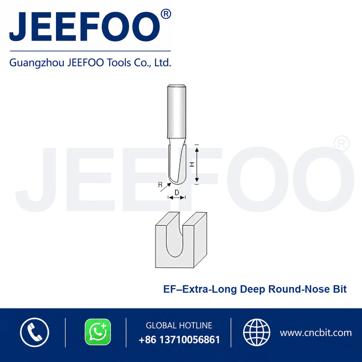 EF Round Bottom Profile Cutter schematic product image
