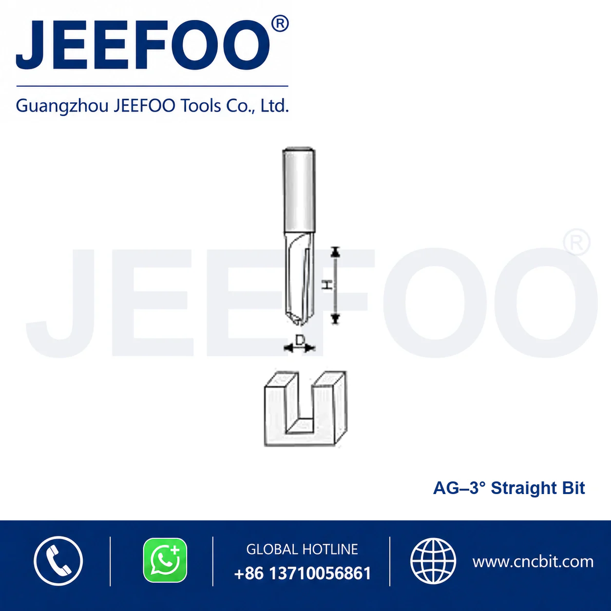 AG Straight Drill Cutting Tool schematic product image