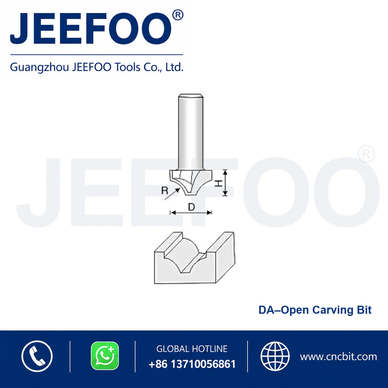 DA Straight Drill Profiling Cutter schematic product image