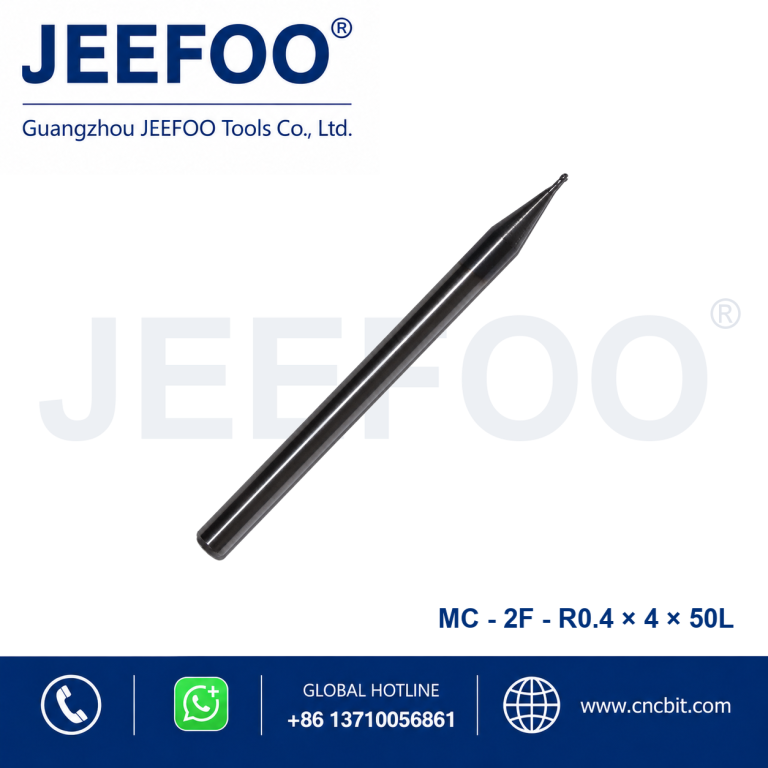 2FxR0.4x4x50L Solid Carbide Ball Nose End Mill for CNC Metal Machining