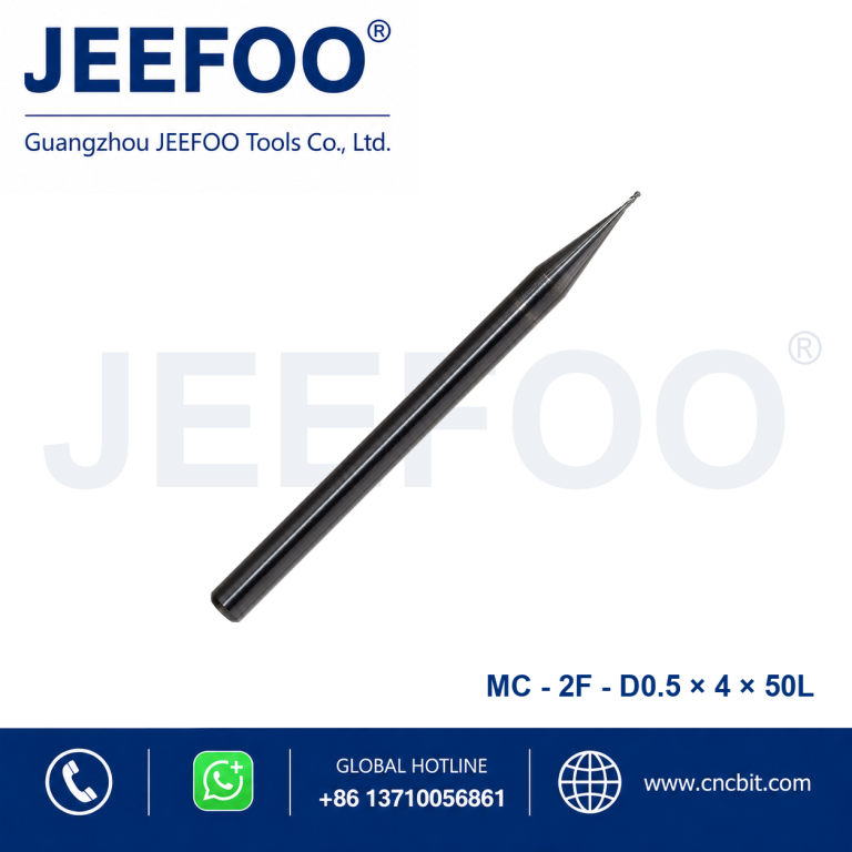 2FxR0.5x4x50L Solid Carbide Ball Nose End Mill for CNC Metal Machining