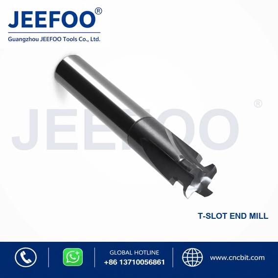 Carbide T-Type End Mill for Precision T-Slot CNC Cutting detail 1